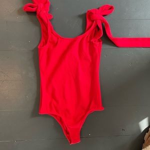 red body suit